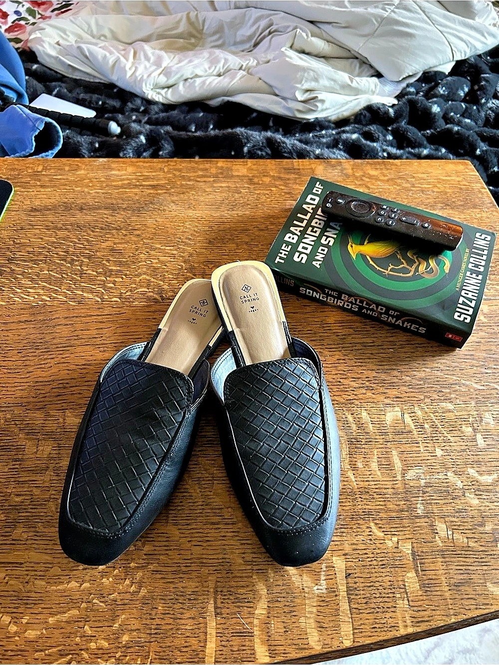 Call It Spring Black Woven Mules